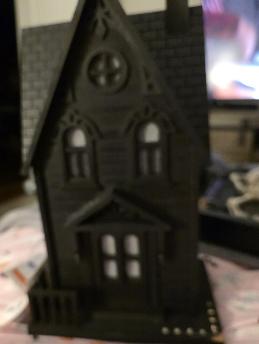 T.J.Maxx Black Gothic Haunted House LED Holiday Decor - Picture 2 of 5
